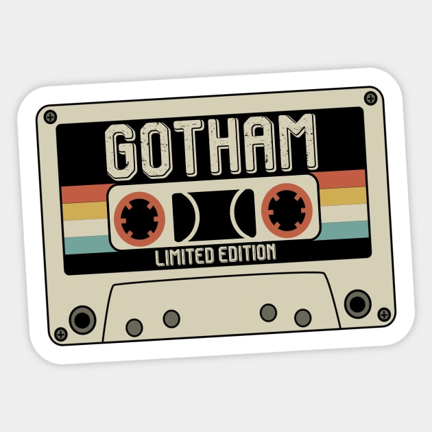 Gotham - Limited Edition - Vintage Style Sticker by Debbie Art